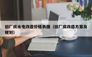 旧厂房水电改造价格表图（旧厂房改造方案及规划）